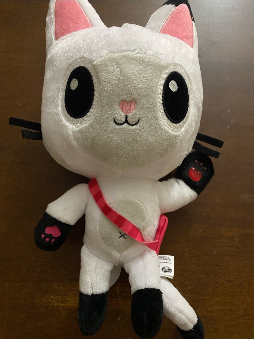Gabby’s Dollhouse Plush White & Pink Cat Pet Toy Plush with Heart Nose